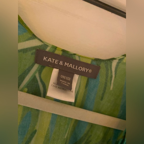 Wow! Washed unworn. KATE & MALLORY OS 32” lSwimsuit cover Hawaiian Poncho Wrap - Picture 10 of 11